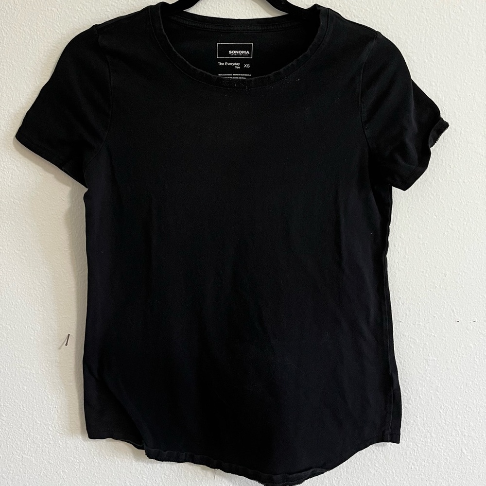 Women’s Sonoma Everyday Black Tee in XS